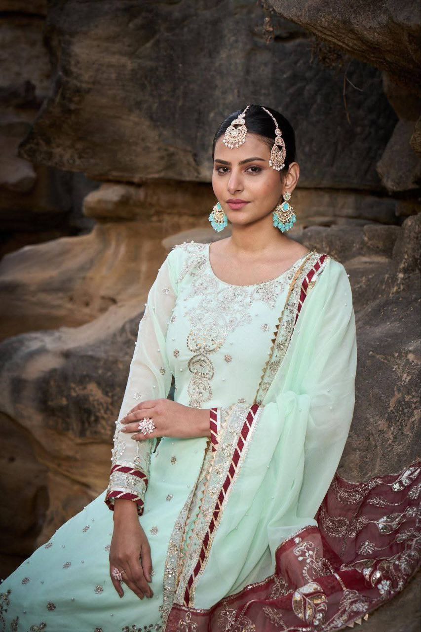 Georgette Embroidery Three Piece