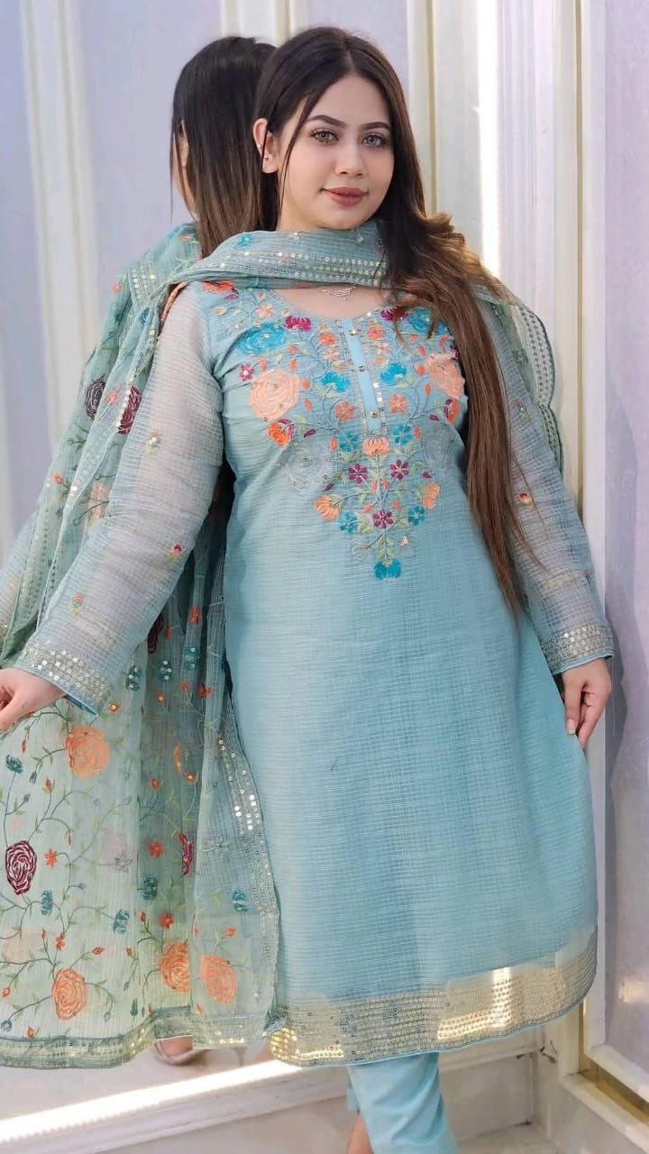 Premium Exclusive Embroidered Three-Piece