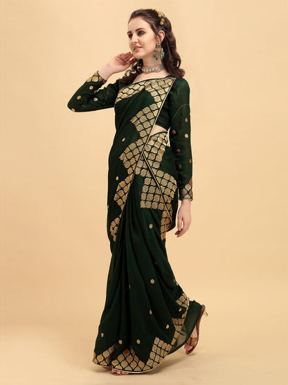 ব্লাউজ পিস সহ সিল্ক শাড়ী
