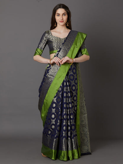 ব্লাউজ পিস সহ সিল্ক শাড়ী