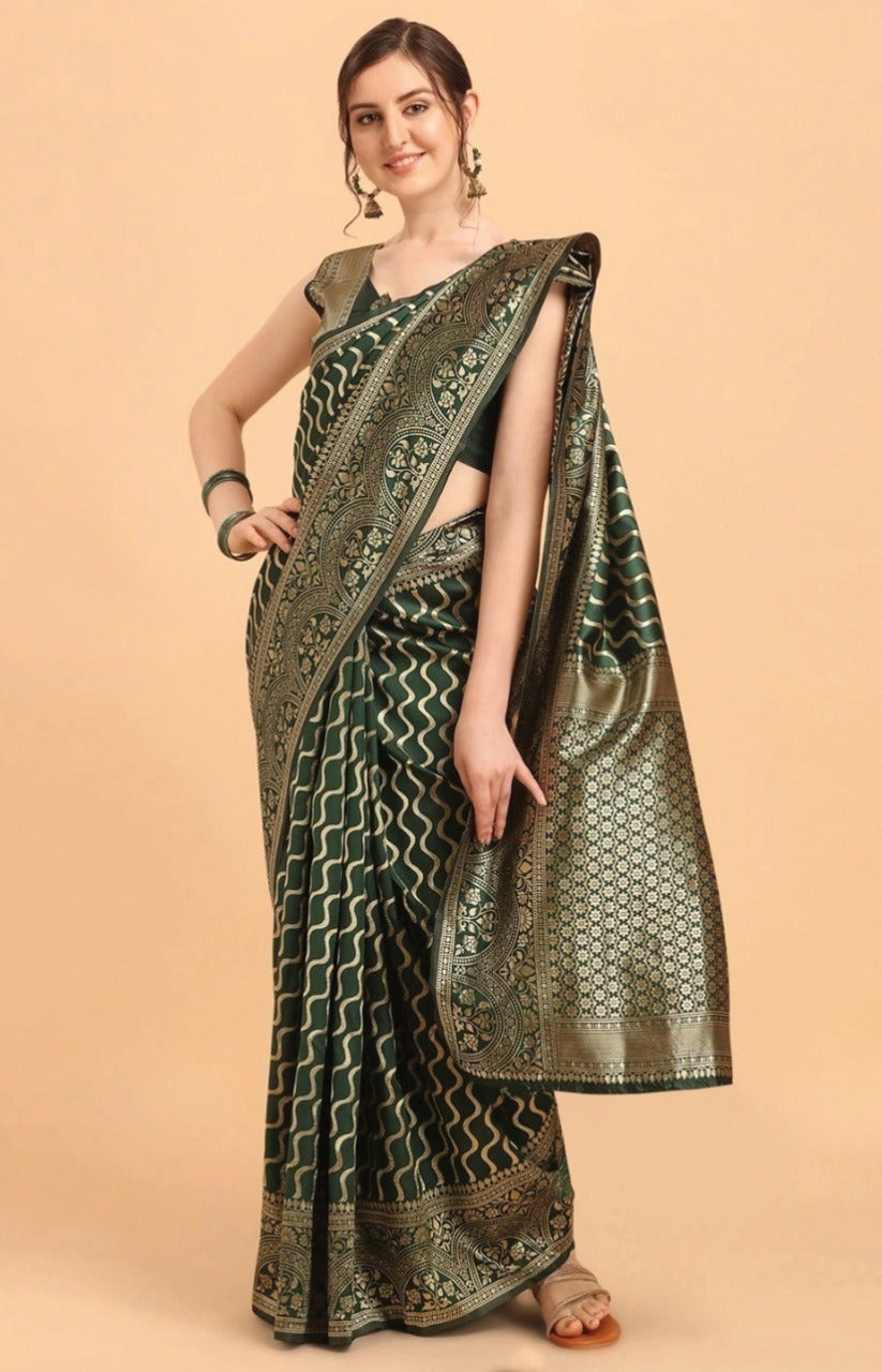 ব্লাউজ পিস সহ সিল্ক শাড়ী
