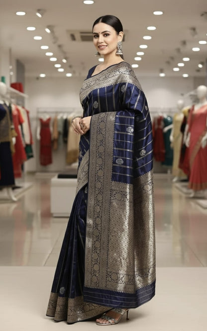 ব্লাউজ পিস সহ সিল্ক শাড়ী