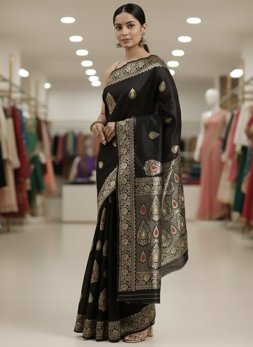ব্লাউজ পিস সহ সিল্ক শাড়ী