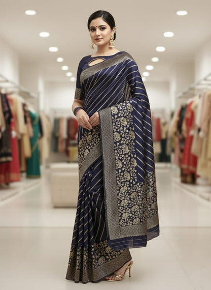 ব্লাউজ পিস সহ সিল্ক শাড়ী