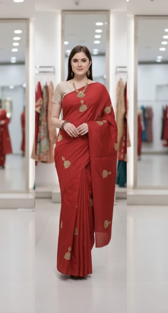 ব্লাউজ পিস সহ সিল্ক শাড়ী