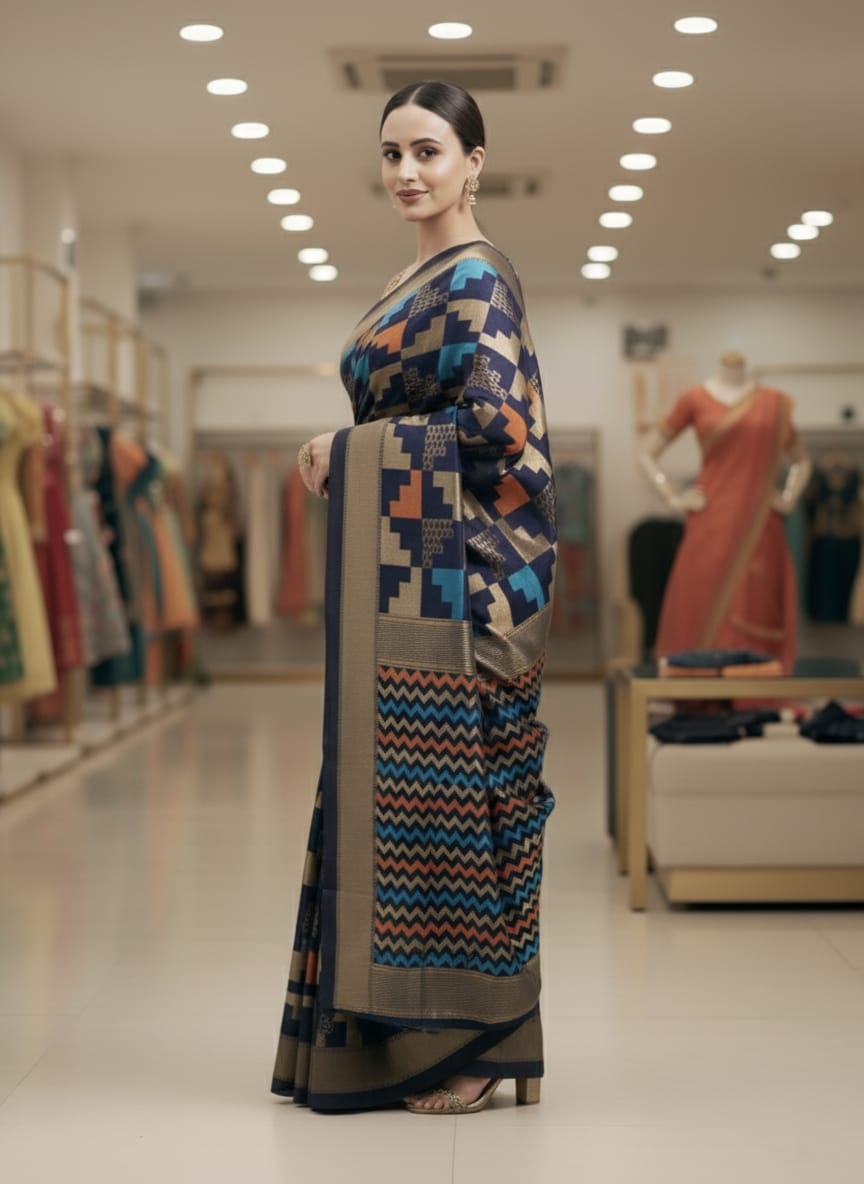 ব্লাউজ পিস সহ সিল্ক শাড়ী