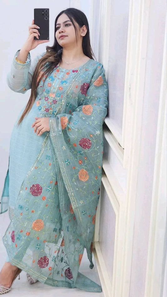 Premium Exclusive Embroidered Three-Piece