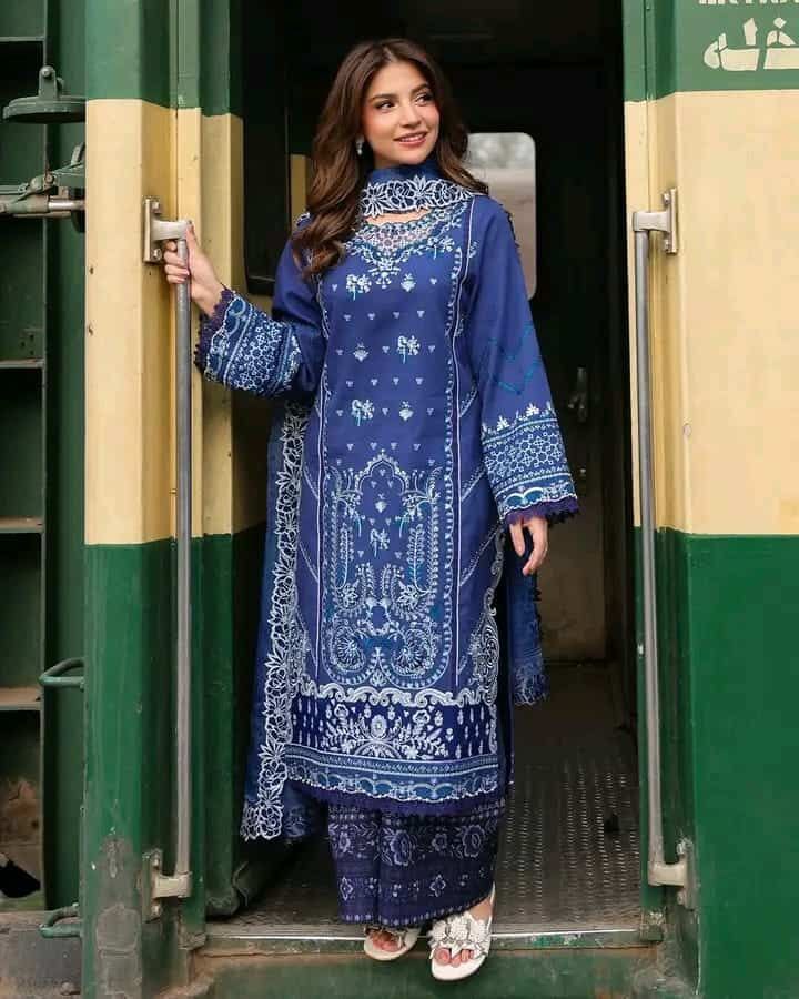 rayon cotton with embroidery work readymade 3 pics