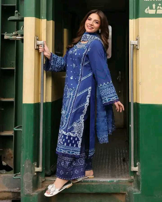rayon cotton with embroidery work readymade 3 pics
