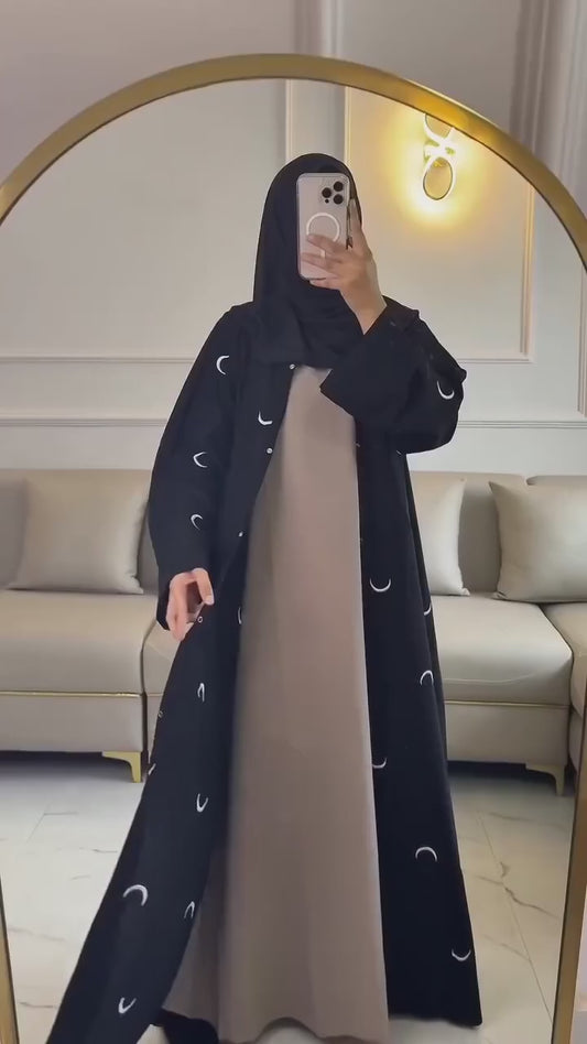 🌙 মুন এমব্রয়ডারি বোরকা (Moon Ambrotari Borkha) 🌙